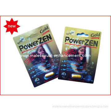1200mg Herbal Powerzen Male Enhancement Supplement For Men With Gold Version